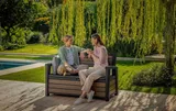 Keter Комплект для хранения: скамья "Deco Garden Bench" + сундук "Deco deck" 630л (темно-коричневый) — фото 6