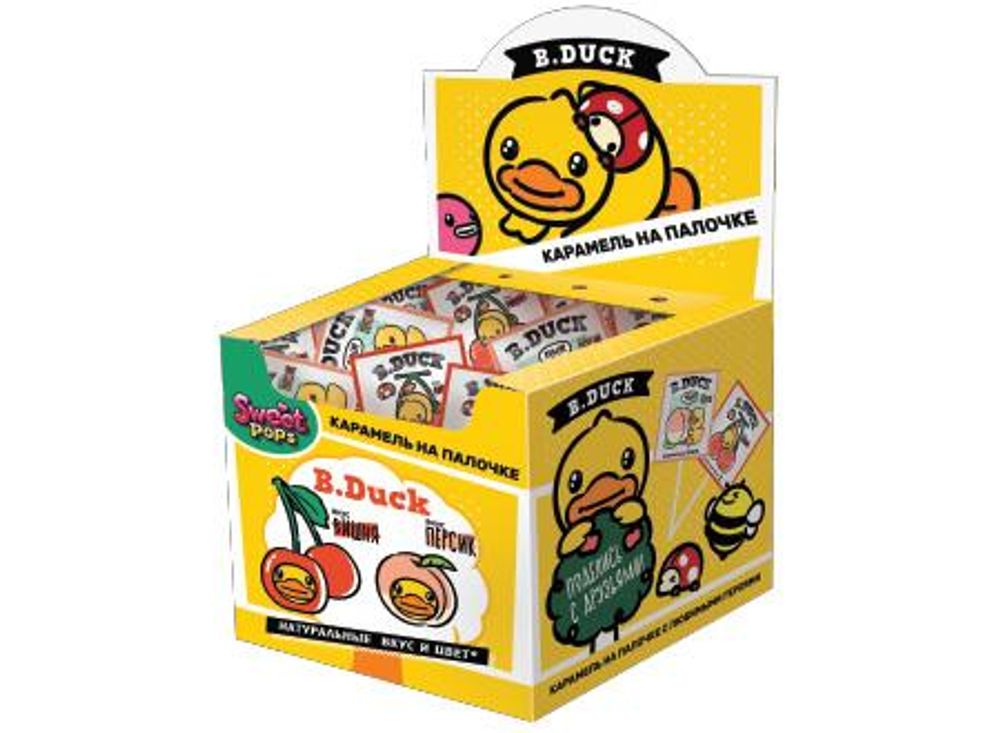 SWEET POPS B.DUCK карамель на палочке, 10 г.