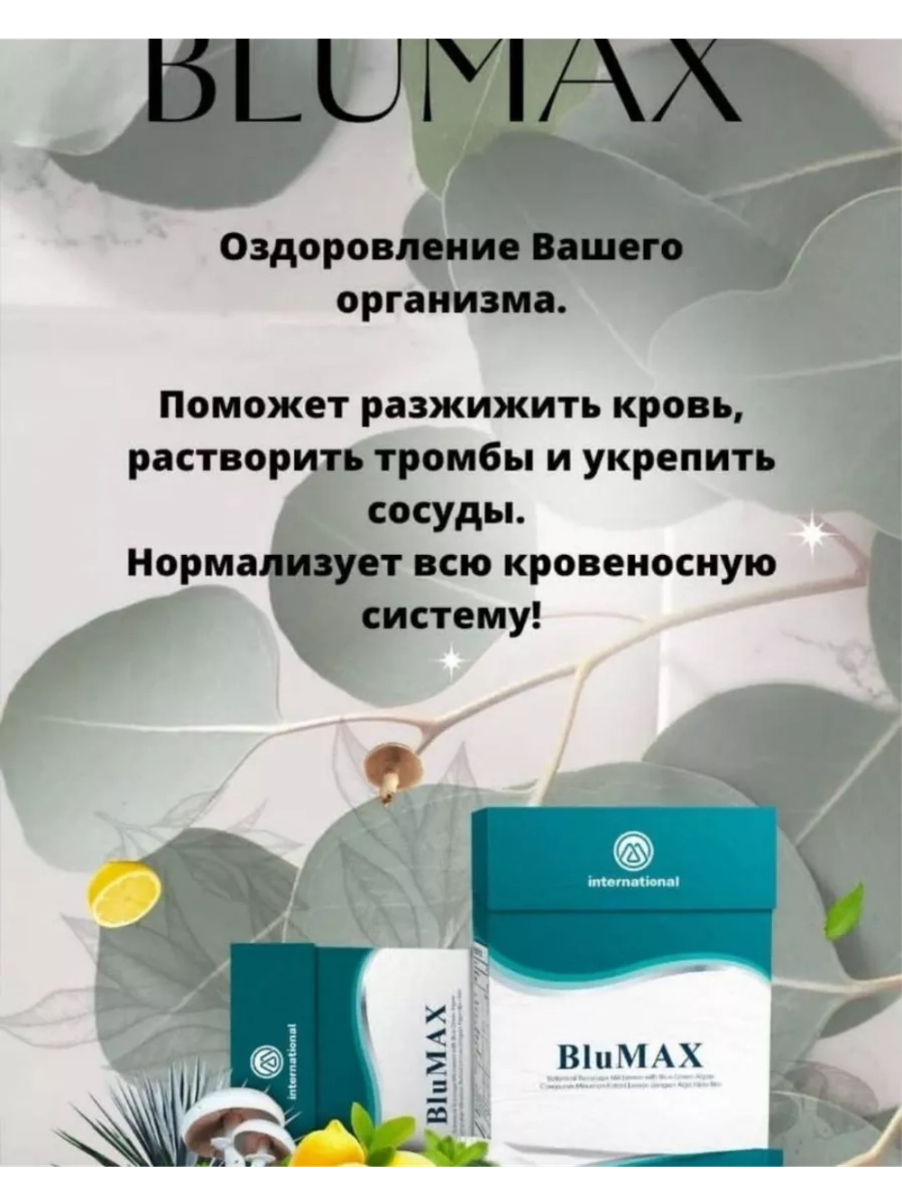 BluMAX Очищение организма и укрепление иммунитета (упаковка 20 саше)