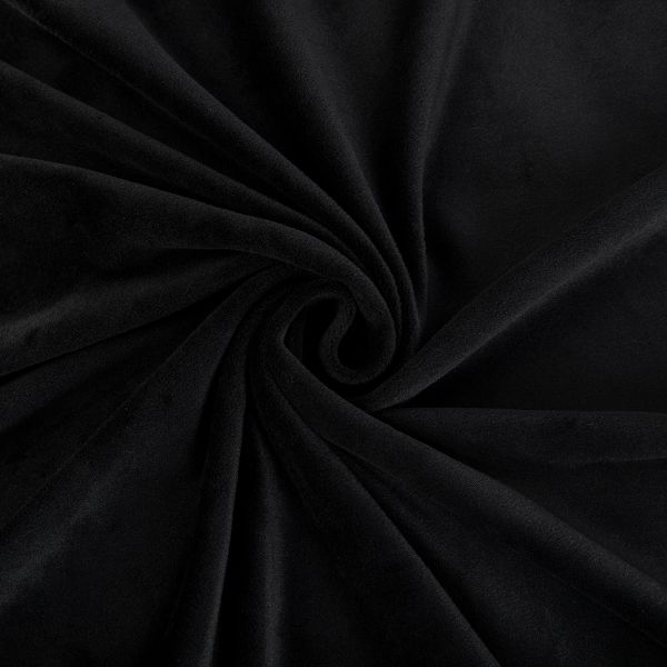 Велюр 240 г/м², 185 см / 5 метров, черный/black, Gamma VELR