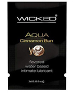 Лубрикант Wicked Aqua Cinnamon Bun с ароматом булочки с корицей - 3 мл.