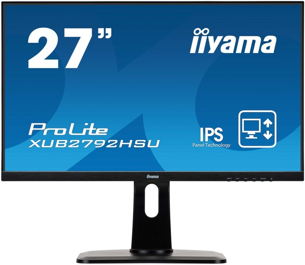 Монитор Iiyama 27;; ProLite XUB2792HSU-B1 черный IPS LED 5ms 16:9 HDMI M/M матовая HAS Pivot 250cd 178гр/178гр 1920x1080 D-Sub DisplayPort FHD 6.5кг