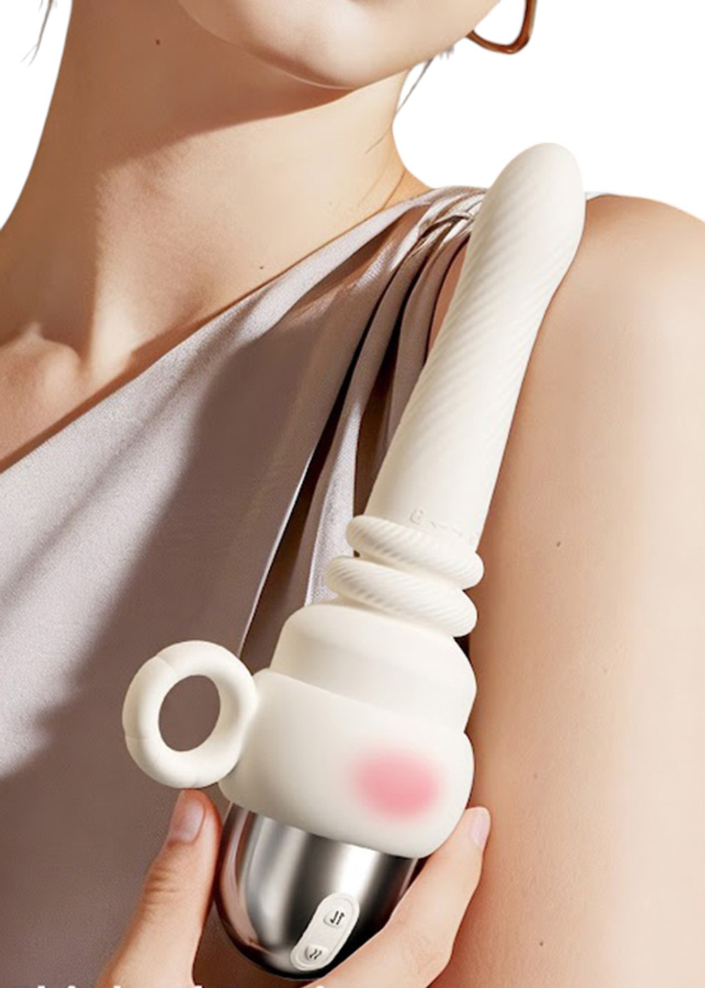 Портативная секс-машина 24,7см с управлением через приложение BeYourLover Release Moji Thrusting Dildo Machine VP757A