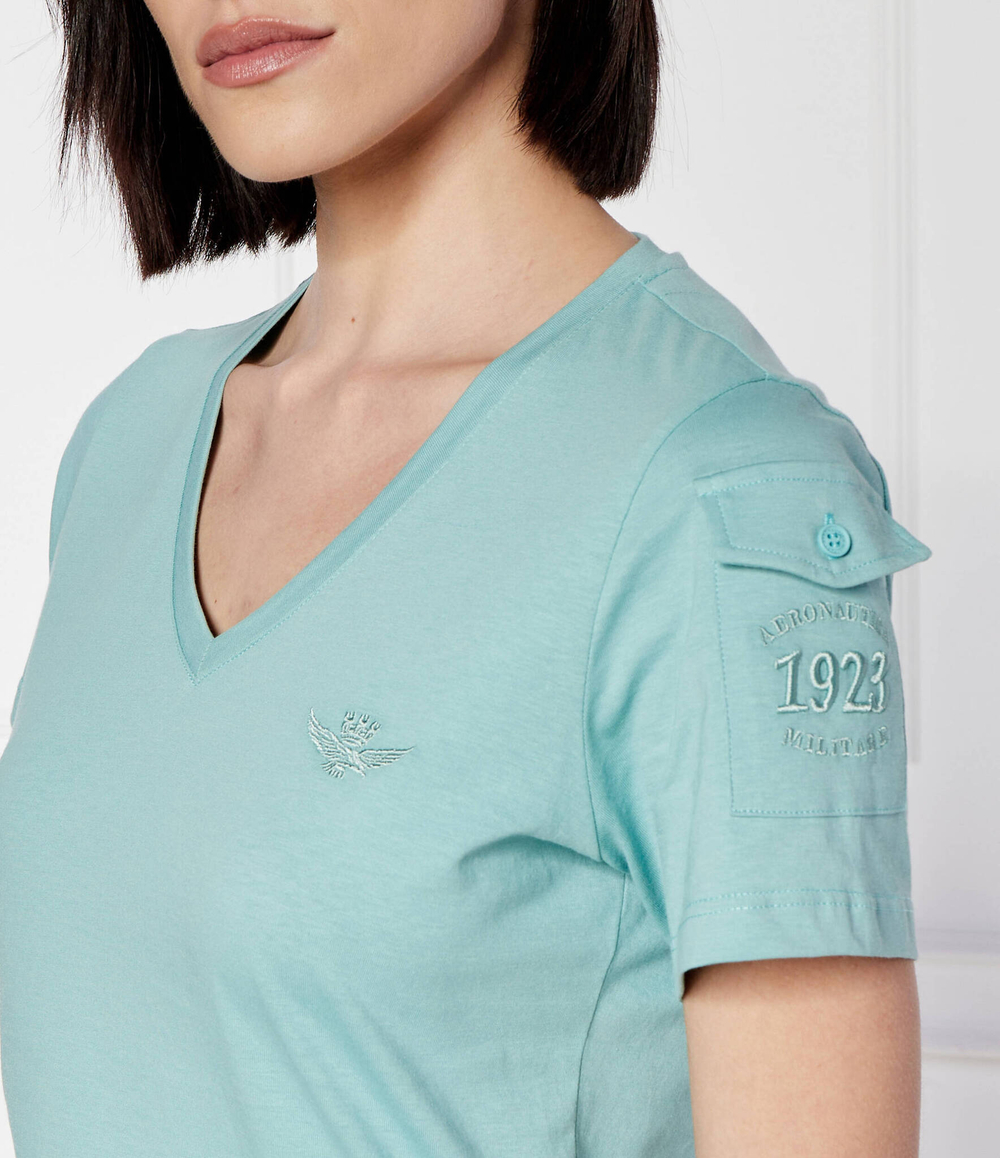 Футболка Aeronautica Militare - морской(TS2244DJ638)