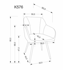 Стул HALMAR K576 бежевый/черный