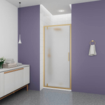 Душевая дверь Veconi Ottimo P30 G, 900x1900, золото брашинг, стекло матовое