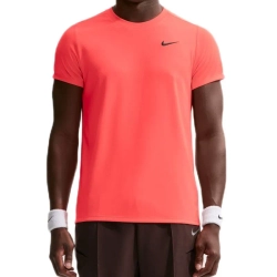 Мужская теннисная футболка Nike Court Victory - bright crimson/black