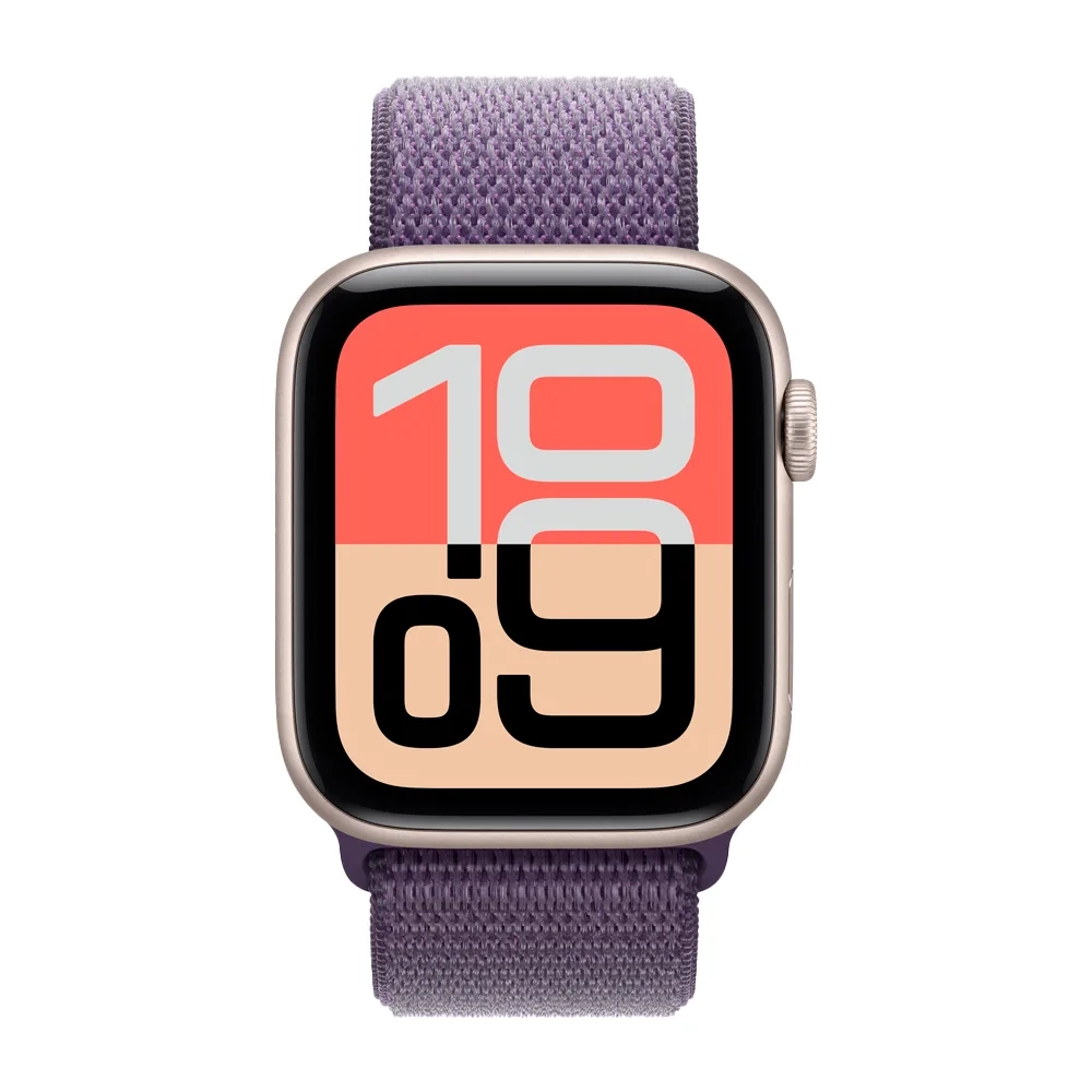 Умные часы Apple Watch SE 3 (2025) GPS, 44mm, Starlight Aluminium Case with Purple Fog Sport Loop