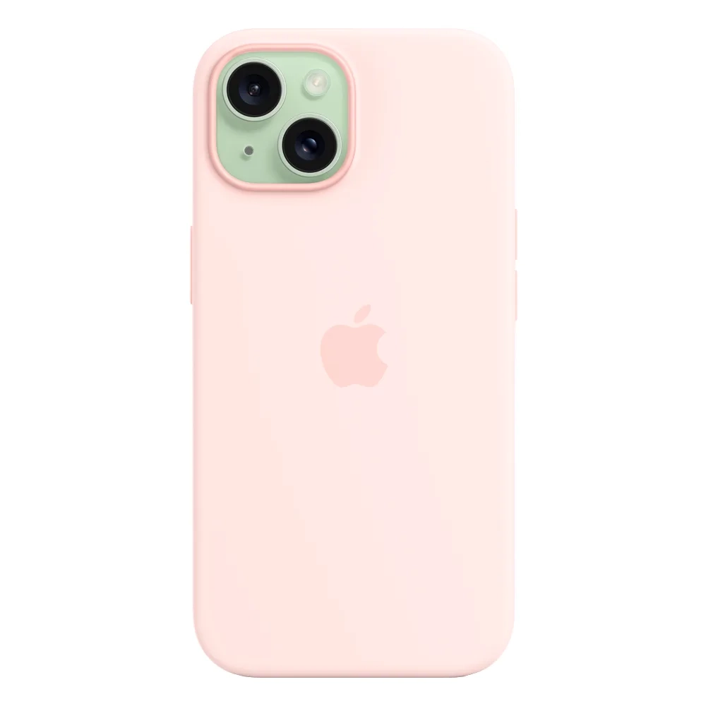 Силиконовый чехол с поддержкой MagSafe Apple Silicone Case для iPhone 15, Light Pink (Светло-розовый)