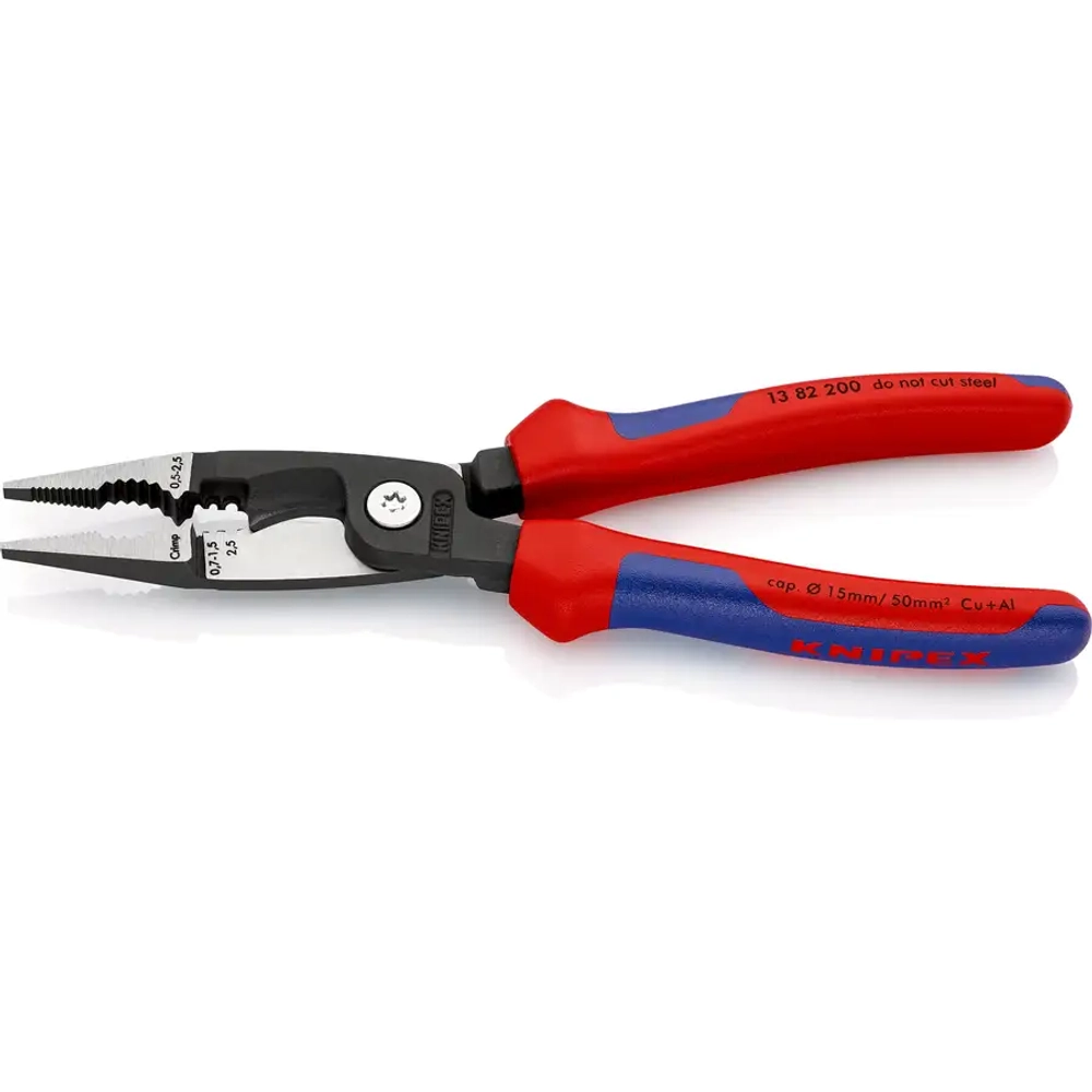 Электромонтажные клещи черненые 200 мм Knipex 13 82 200 SB