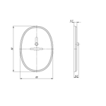 Накладка на сувальдный замок ESC.S-lift.ECO/OV.476 (ESC 476 eco) с шторкой CP хром