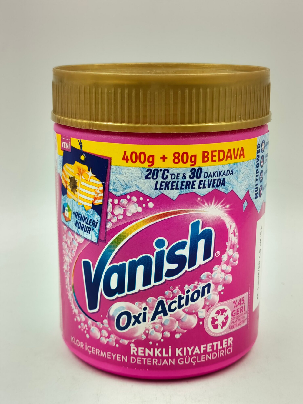 Пятновыводитель для цветного Vanish  Oxi Action 480 гр (Италия)