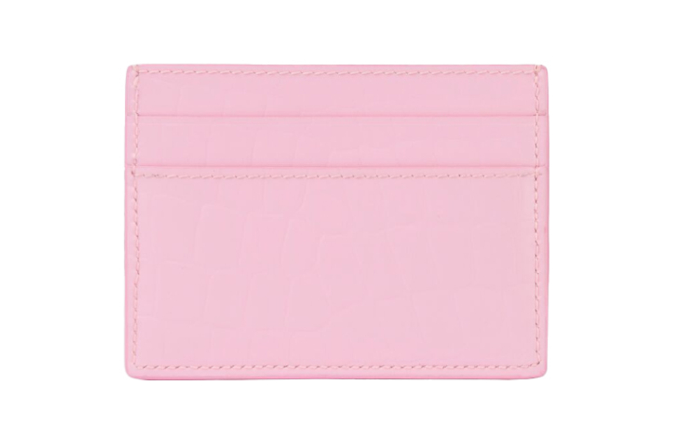 Balenciaga Cow Leather Card Holder Mini Women"s Pink
