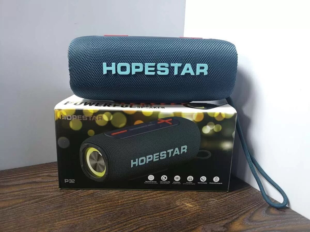 Портативная акустика Hopestar P32, 20 Вт, синий