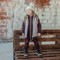 Жилет стеганый с капюшоном "Туман"