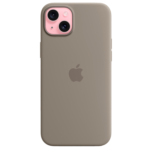 Силиконовый чехол с поддержкой MagSafe Apple Silicone Case для iPhone 15 Plus, Clay (Пепельно-коричневый)