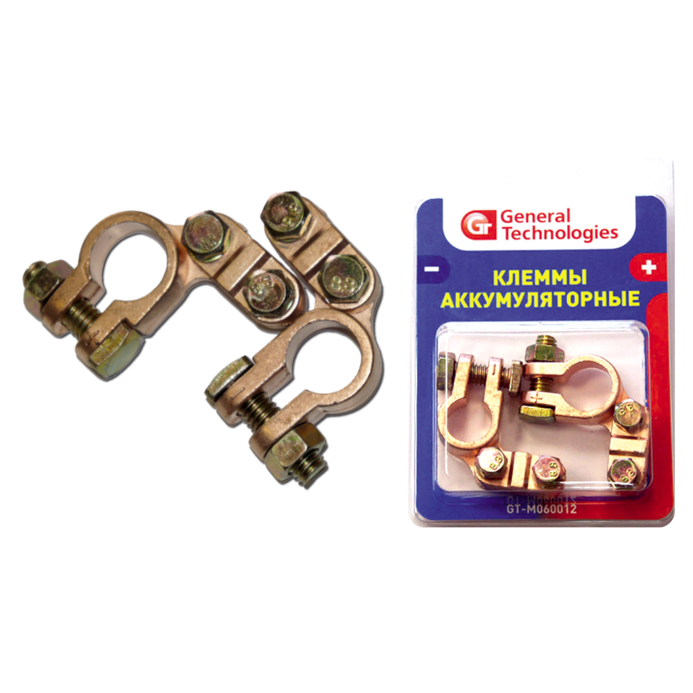 Клемма General Technologies для аккумулятора "+" GT-M060012Р (цинк) 12/144