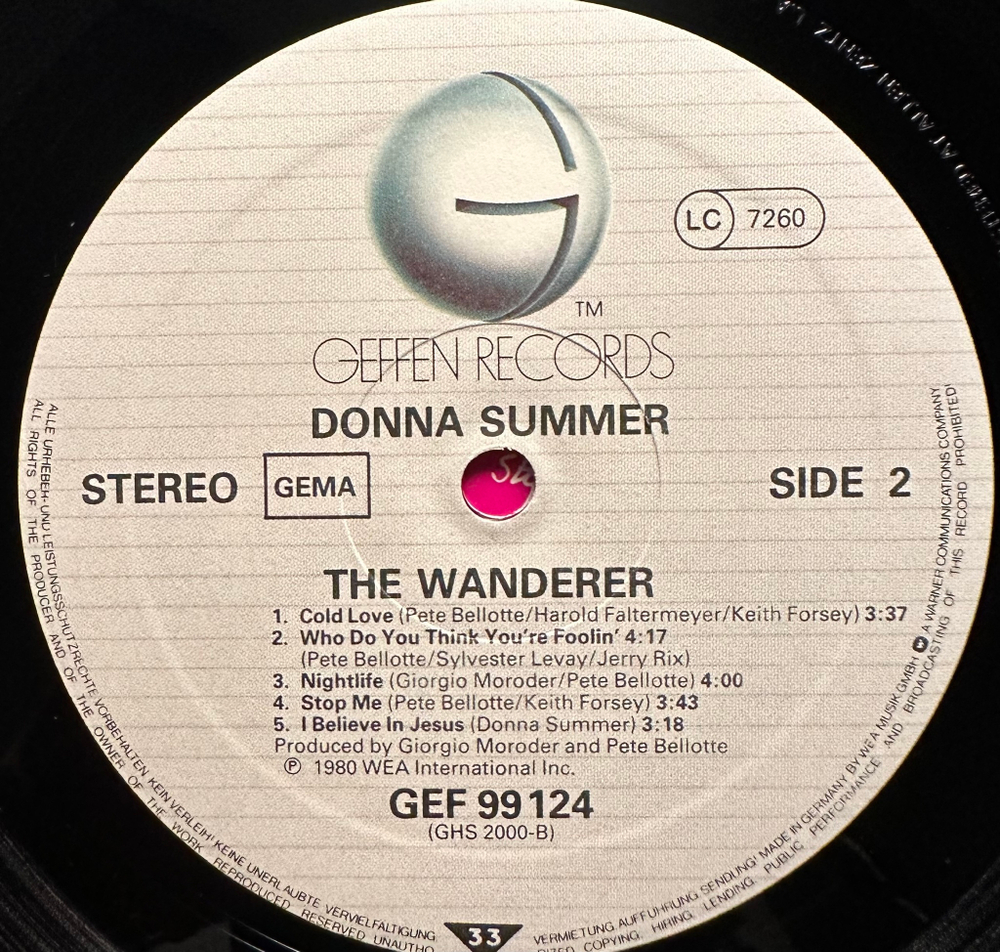Donna Summer - The Wanderer (Германия 1980г.)