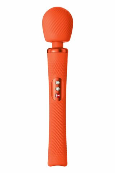 Оранжевый вибромассажер Vim Vibrating Wand - 31,3 см. (Цвет: оранжевый)