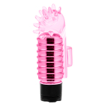 Розовый вибростимулятор 7,6см с шипиками на палец Baile Finger Vibrator BI-010148