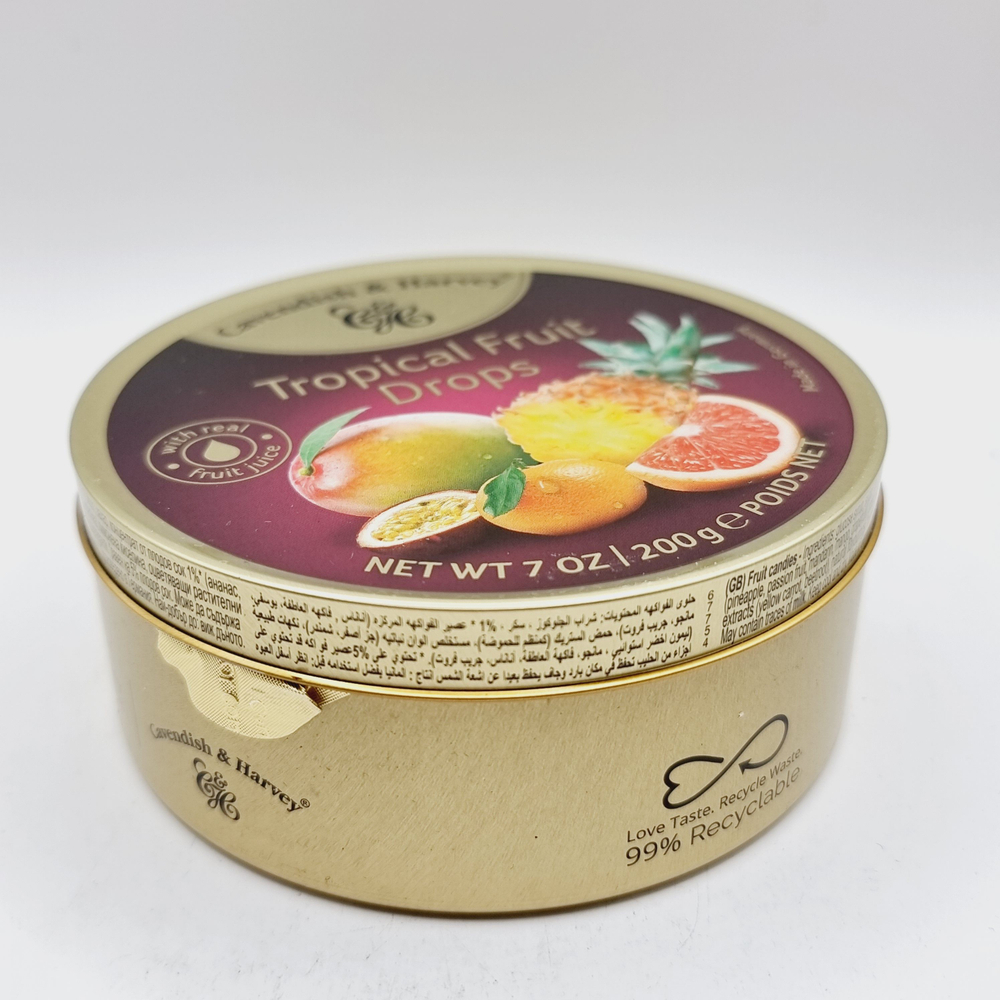 Леденцы Cavendish & Harvey Tropical Fruits тропические фрукты 200 г (Германия)