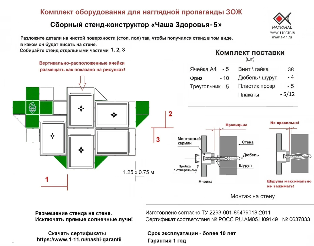 Инструкция сборки  комплекта ЗОЖ National