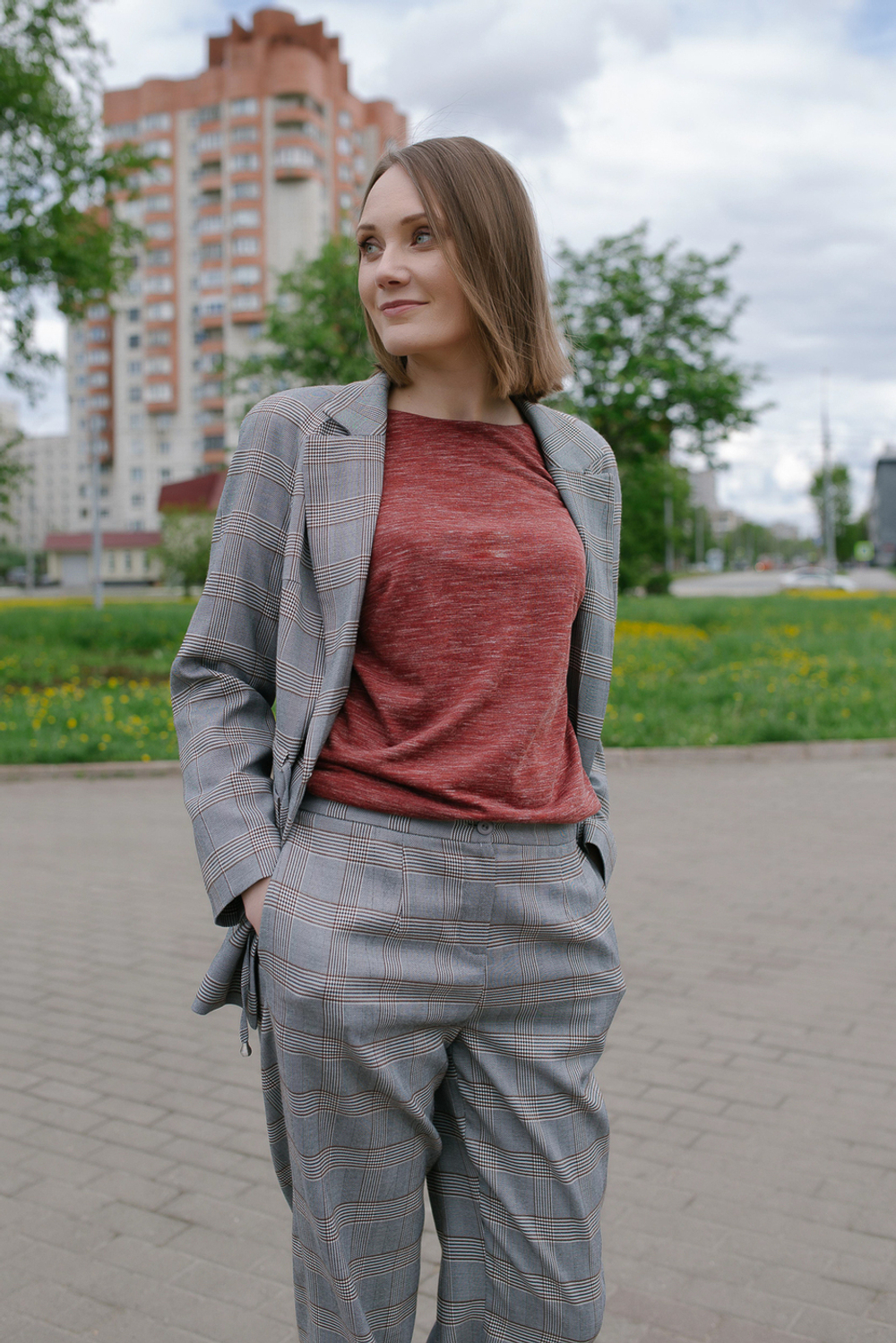 Брюки зауженные Mila Bezgerts 2876ЛЕ, цвет Бежевый, размер 46-164