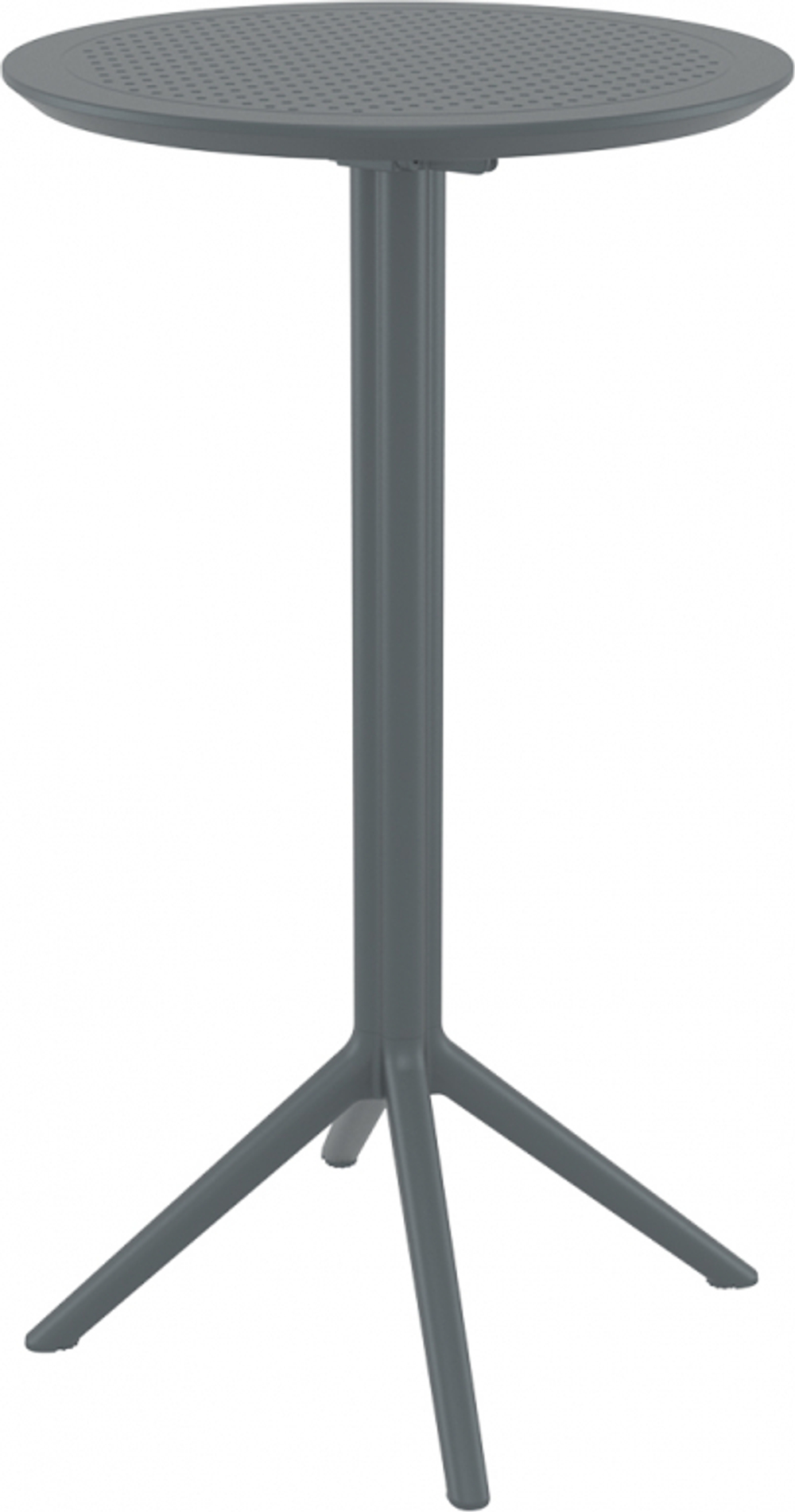 Стол пластиковый барный складной Siesta Contract Sky Folding Bar Table 60, темно-серый