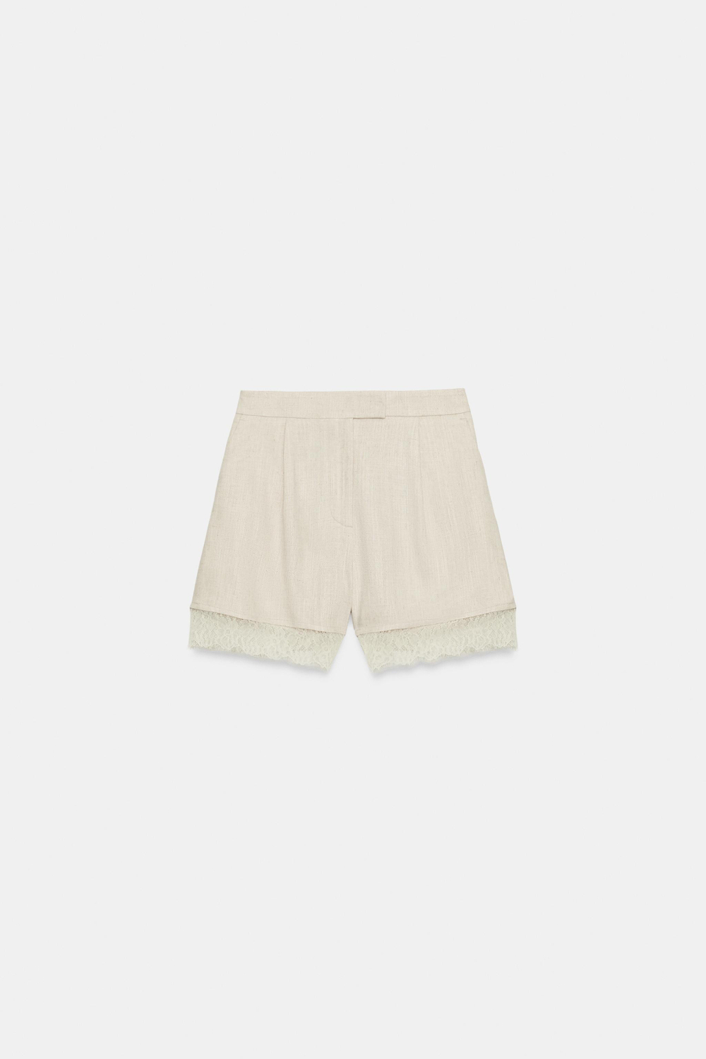 ШОРТЫ С КРУЖЕВНОЙ ОТДЕЛКОЙ — ZARA