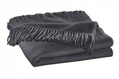 Плед шерстяной 130x190 Steinbeck Regent - 105 dGrey Meliert т.серый