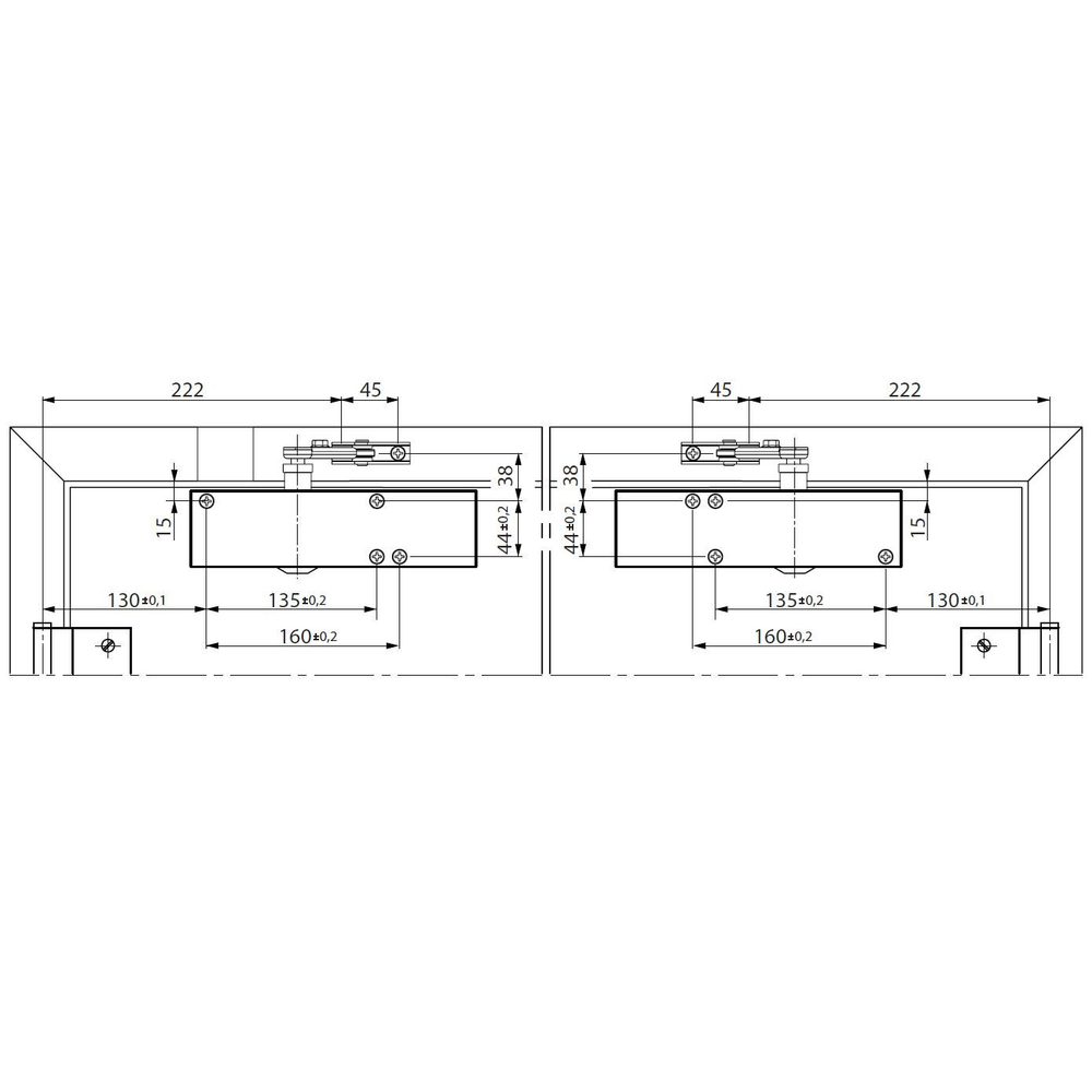 GEZE TS2000 NV BC EN2-4 в комплекте со стандартным рычагом