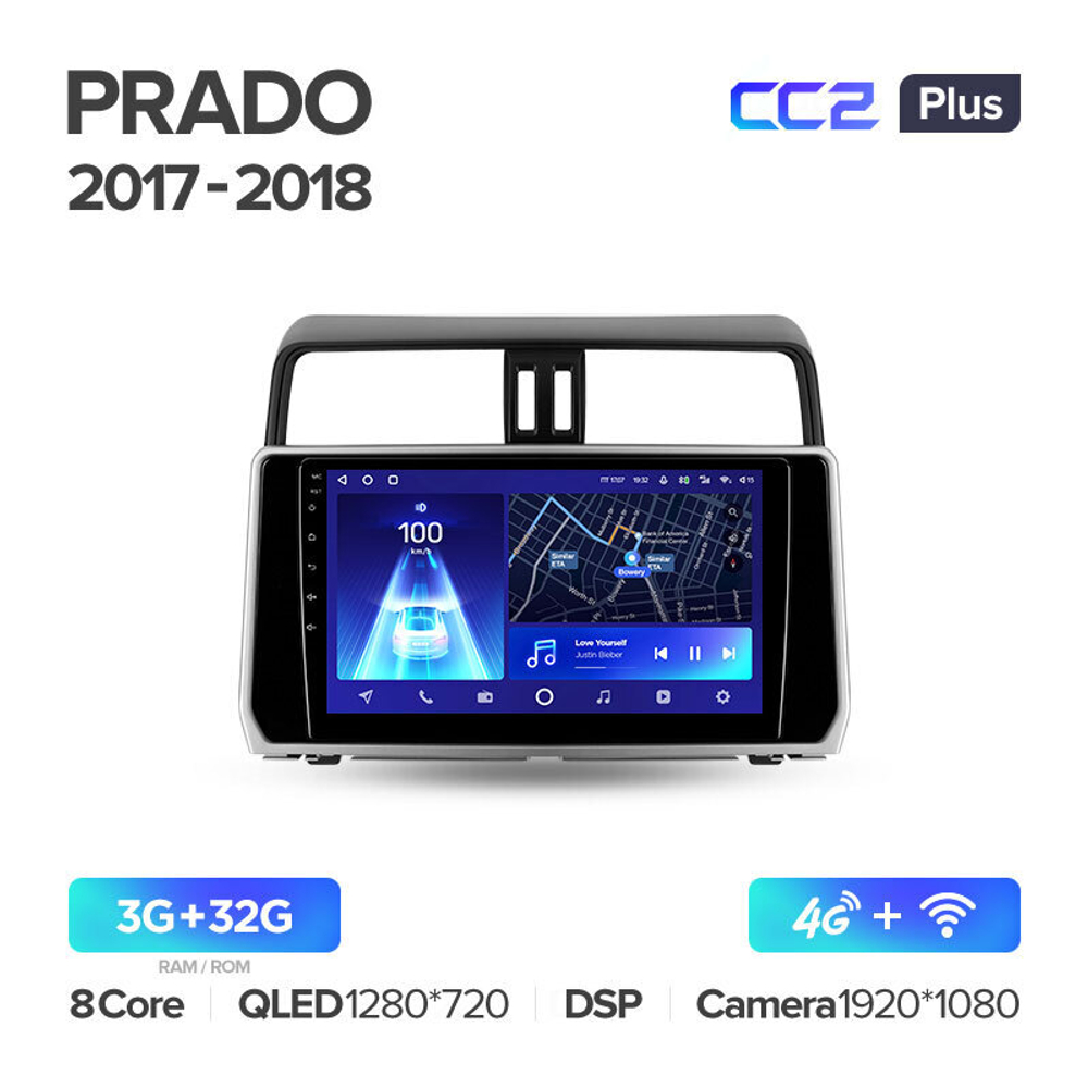 Teyes CC2 Plus 10" для Toyota Land Cruiser Prado 2017-2018