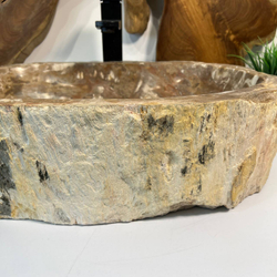 Раковина из окаменелого дерева OD-66856 55x38x15 из натурального камня