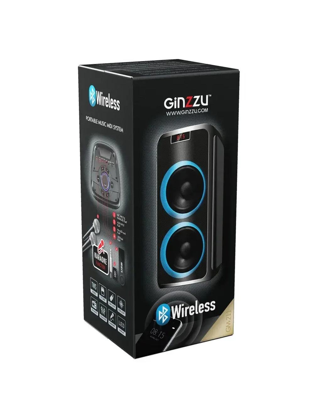 Переносная Bluetooth MIDI-система GM-211 Ginzzu