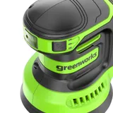 Эксцентриковая шлифмашина акк. Greenworks OS325, 24V, 125 мм, 5000-8000-11000 об/мин, амплитуда 2.4 мм, 1х2Ач, ЗУ, кор (3100907CUA) — фото 2