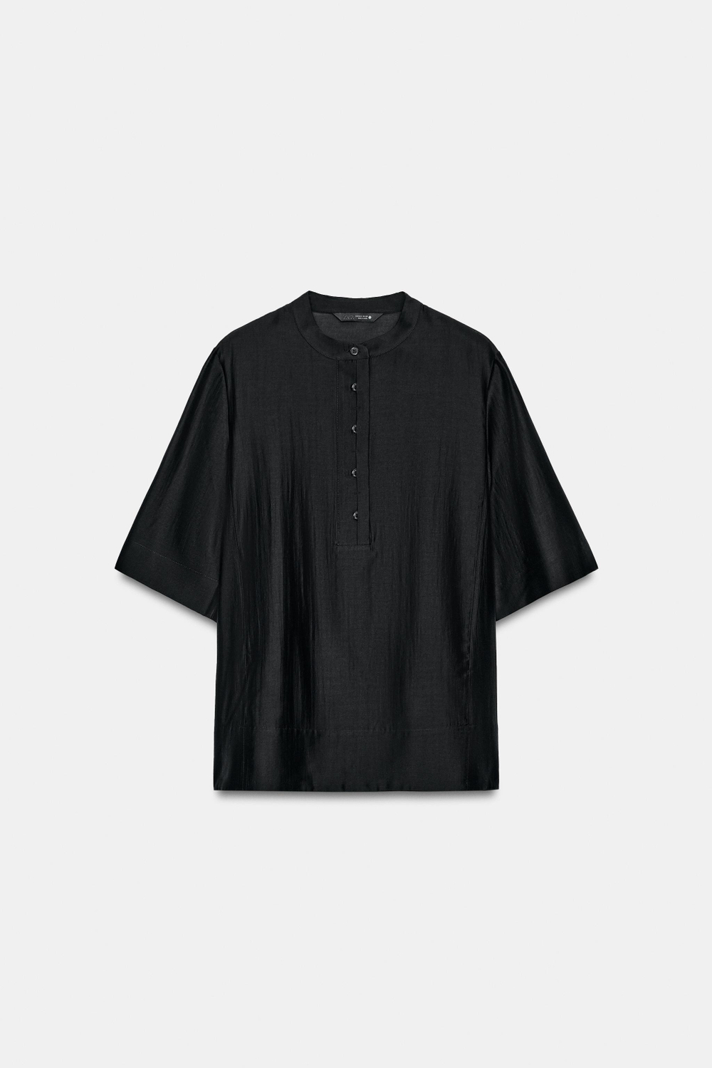 СТРУЯЩАЯСЯ БЛУЗА С КОРОТКИМИ РУКАВАМИ — ZW COLLECTION — ZARA