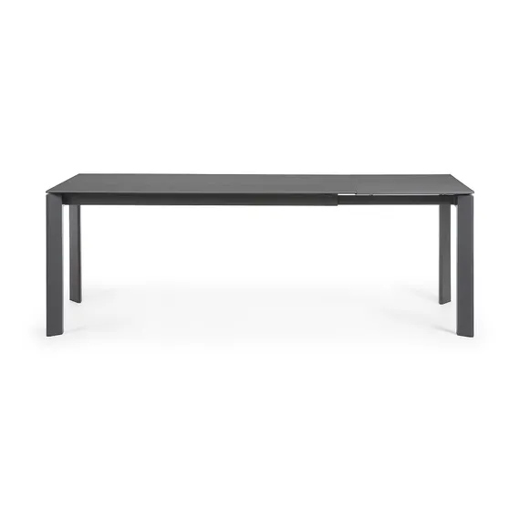 Раздвижной стол Axis 160-220x90 см, черная керамика, черный каркас