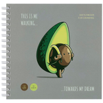 Скетчбук 60л. 150*150 на гребне "Avocadreams" (Meshu)