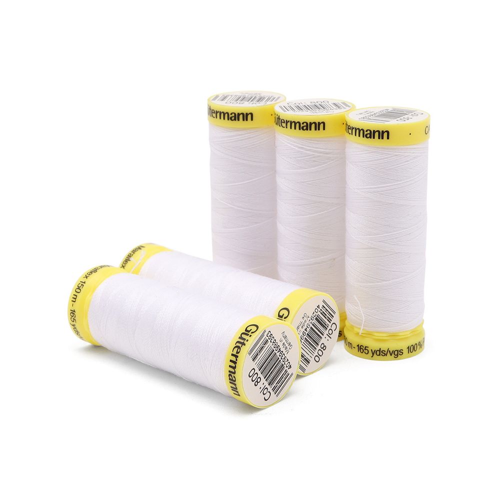 Нитки для трикотажа Gutermann Maraflex 120 (150 метров), 5 кат. | _800 белый (Arta 001)