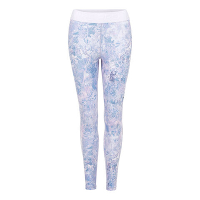 Женские теннисные брюки Nike Dri-Fit Performance Mid Rise All Over Print Tight Women - Lilac, Multicoloured