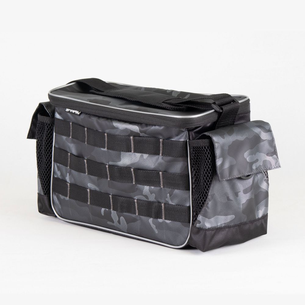 Сумка рыболовная "Yaman" Base Lure Bag L, 36х22х15 см, цв. серый камуфляж + 3 коробки LUNO 20/2/