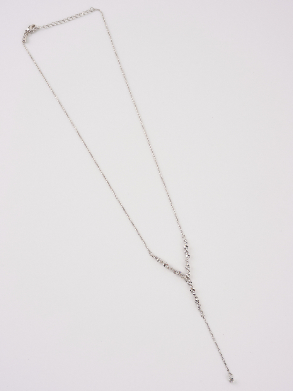 Колье-чокер Лика с подвеской из белых кристаллов Swarovski в родии
