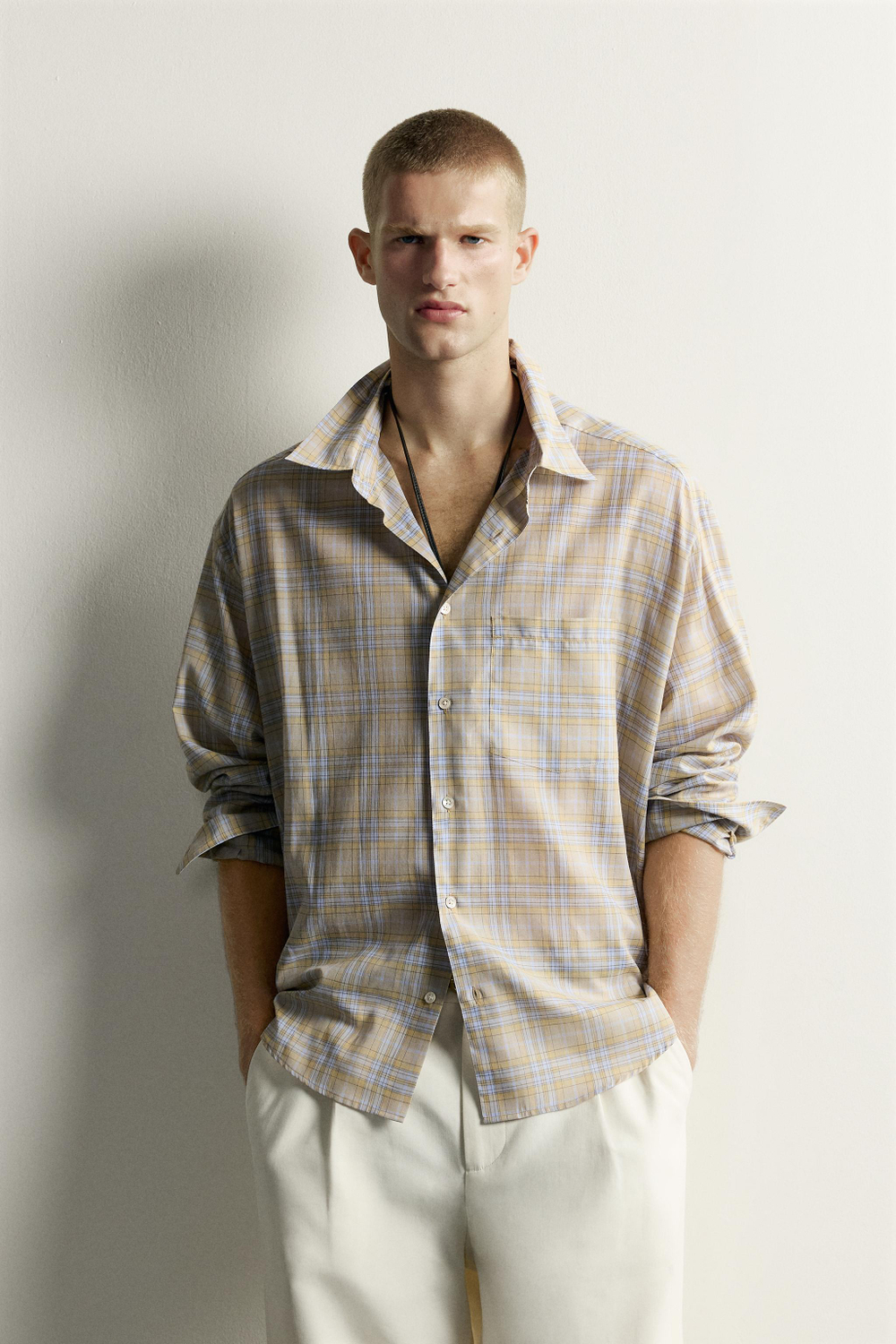 РУБАШКА RELAXED FIT В КЛЕТКУ — ZARA · 2895/035