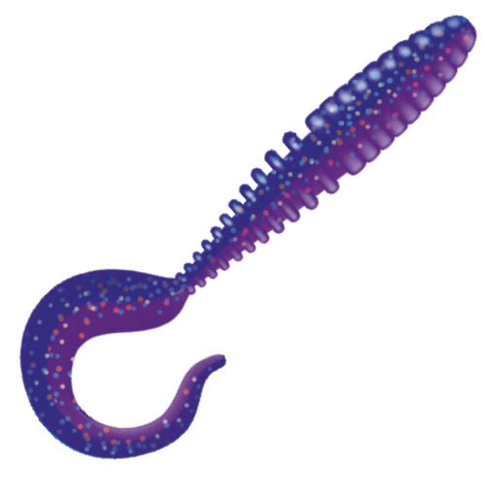 Приманка ZUB-TWIST 150мм(5,9")-4шт, (Цвет 408) синий верх - розовый низ