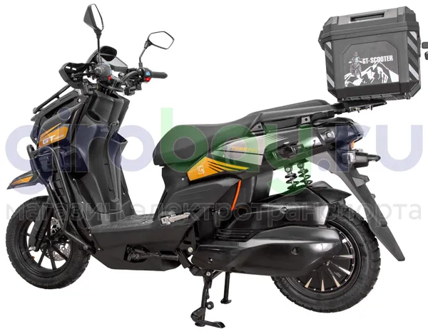 Электроскутер GT Tank 3000W (72V/60Ah) - Чёрный с кофром, обновленная версия фото №6