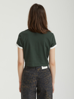 Женская Футболка Cropped Ringer
