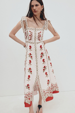 Платье из смеси вискозы с бретелями на завязке - H&M