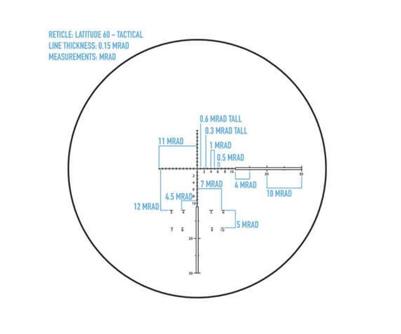 Тактическая зрительная труба Sightmark Latitude 15-45x60, сетка Latitude 60-Tactical, MRAD - фото 4