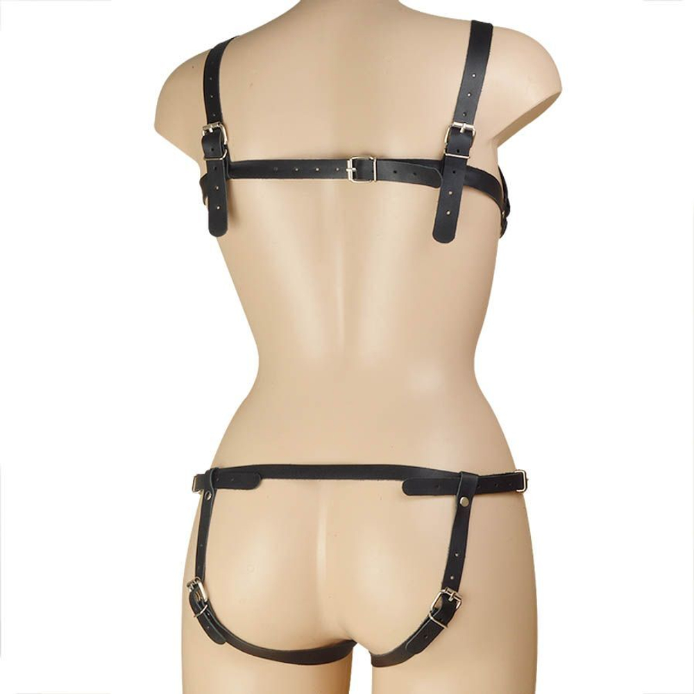 Чёрная сбруя Боди харнес (Размер: S-M-L) (Цвет: черный)