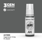 Акриловая краска AK Interactive Aggressor Grey FS 36251 3GEN AIR, 18мл